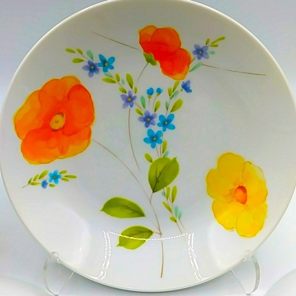 🌻HP! 4 Mikasa Dancing Flowers Soup Bowls. L1065 Disc pattern - Picture 2 of 6